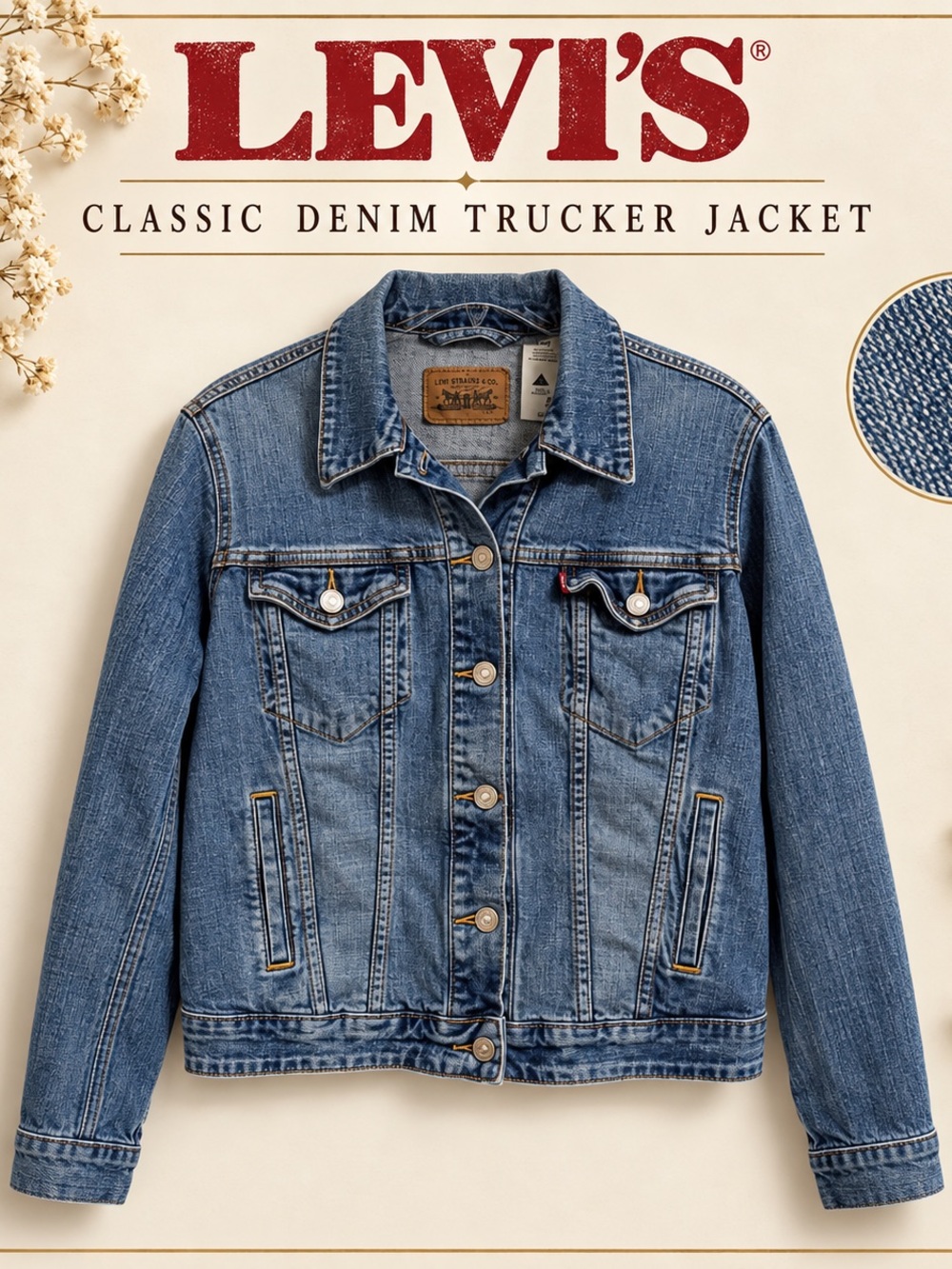 Vintage 2000 Levi’s 77404 Denim Trucker Jacket Y2K Americana Western